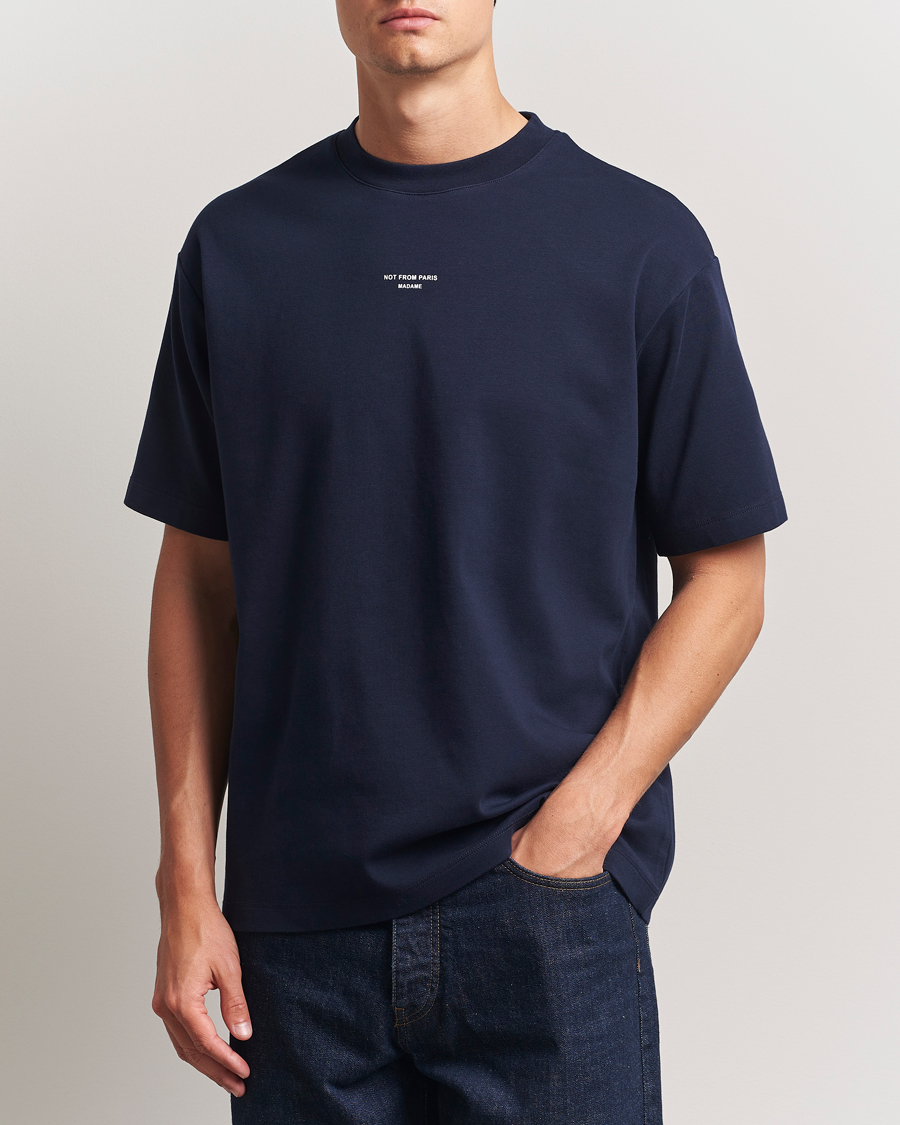 Hombres | Camisetas | Drôle de Monsieur | Classic Slogan T-Shirt Navy