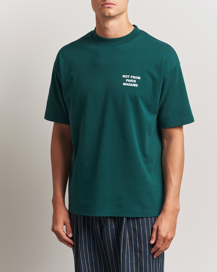 Hombres | Camisetas | Drôle de Monsieur | Slogan T-Shirt Dark Green