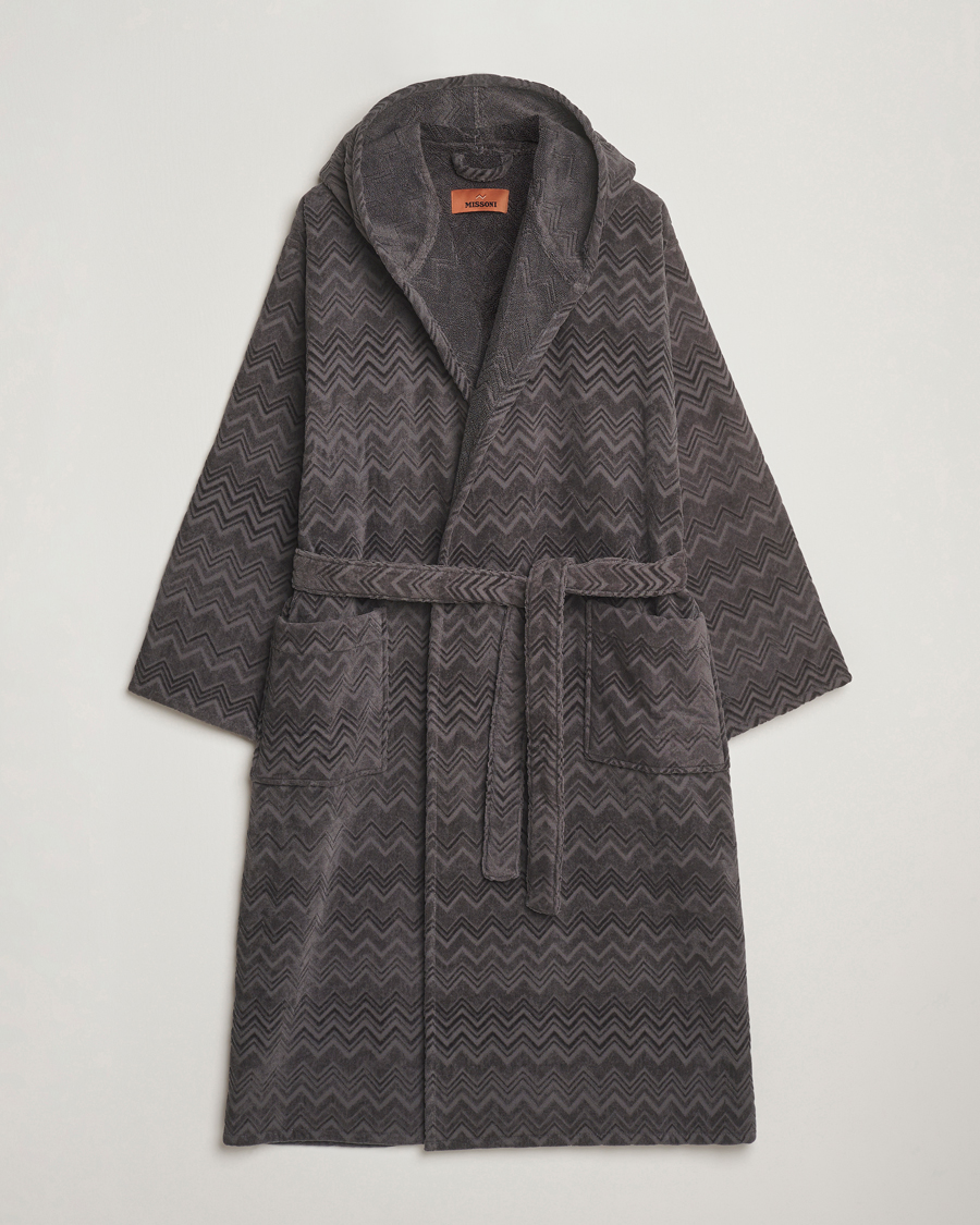 Hombres | Missoni Home Chalk Bathrobe Anthracite Grey | Missoni Home | Chalk Bathrobe Anthracite Grey