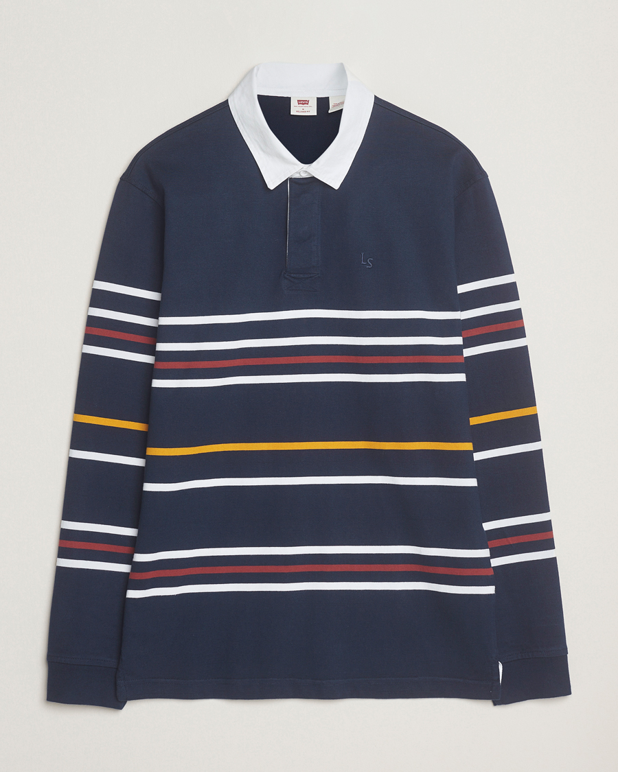 Hombres | Jerséis y prendas de punto | Levi's | Union Striped Rugby Sweater Navy Blazer