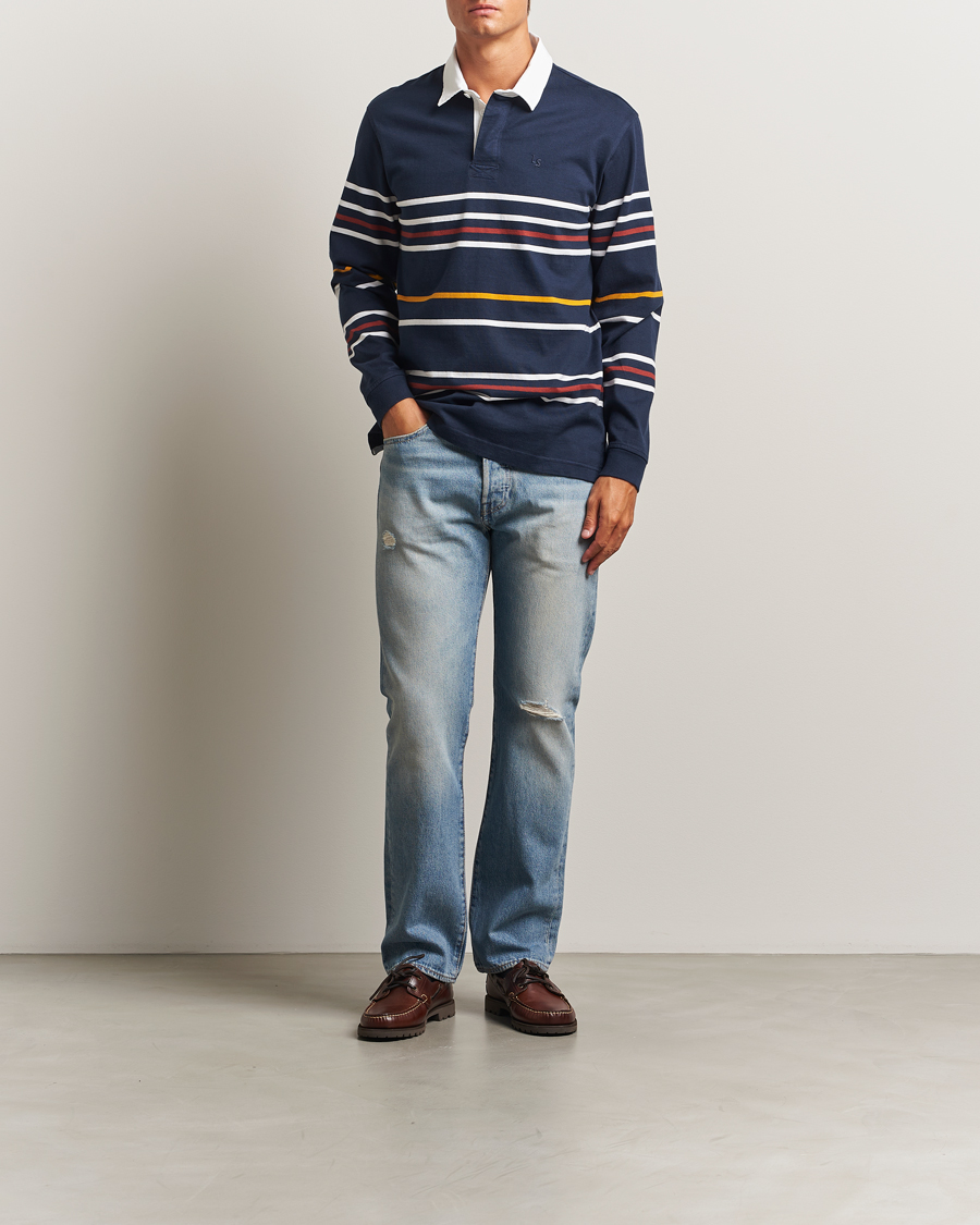 Hombres | Jerséis y prendas de punto | Levi's | Union Striped Rugby Sweater Navy Blazer