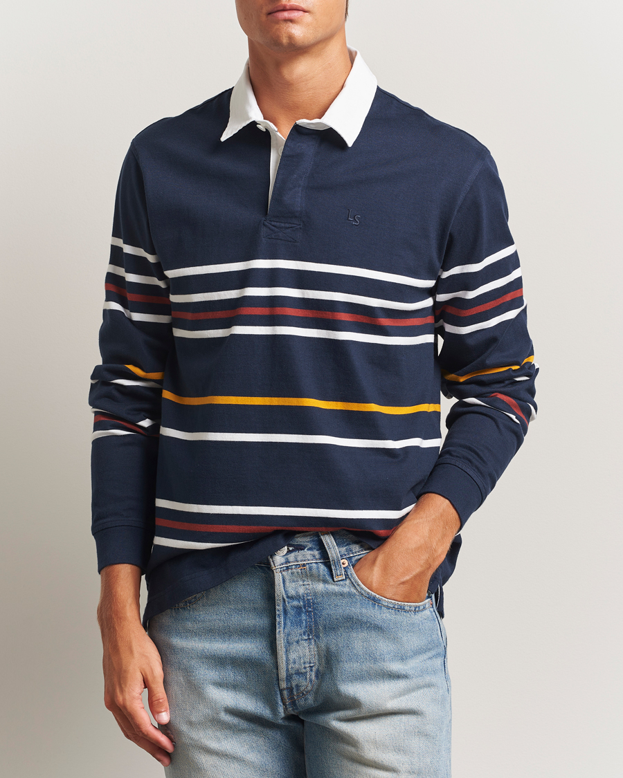 Hombres | Jerséis y prendas de punto | Levi's | Union Striped Rugby Sweater Navy Blazer