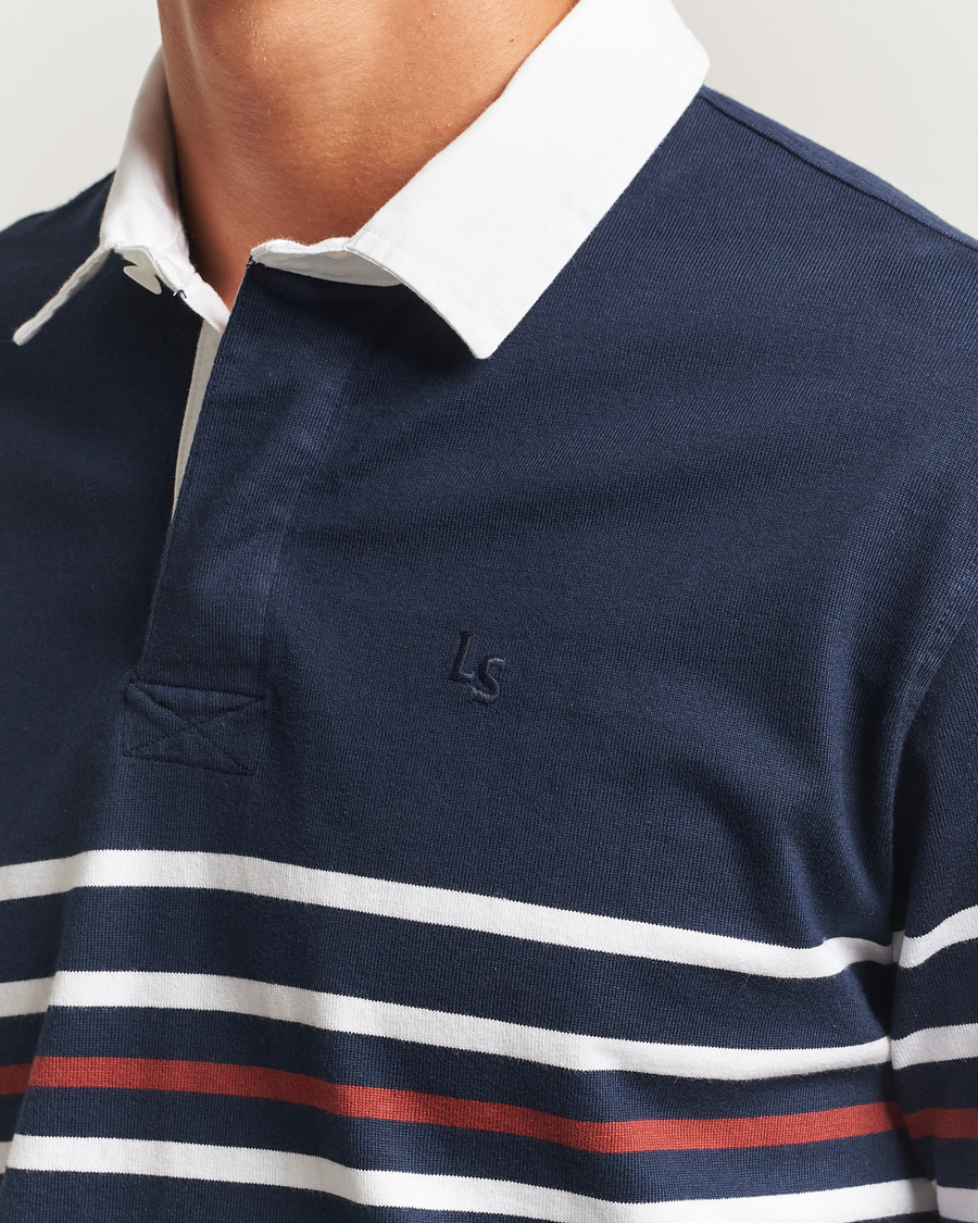 Hombres | Jerséis y prendas de punto | Levi's | Union Striped Rugby Sweater Navy Blazer