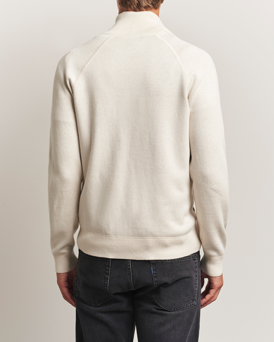 Hombres | Jerséis y prendas de punto | BOSS BLACK | Idino Knitted Full Zip Open White