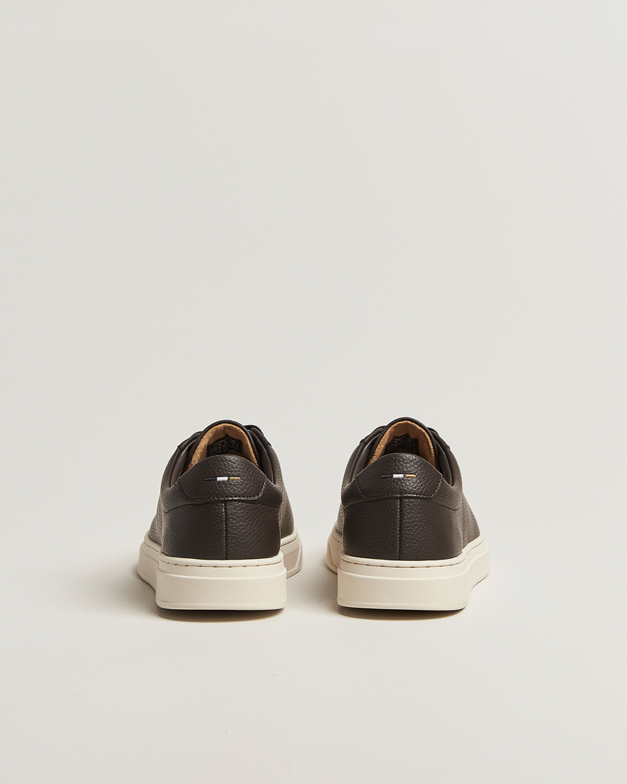 Hombres | BOSS BLACK Kieran Grained Leather Sneaker Dark Brown | BOSS BLACK | Kieran Grained Leather Sneaker Dark Brown