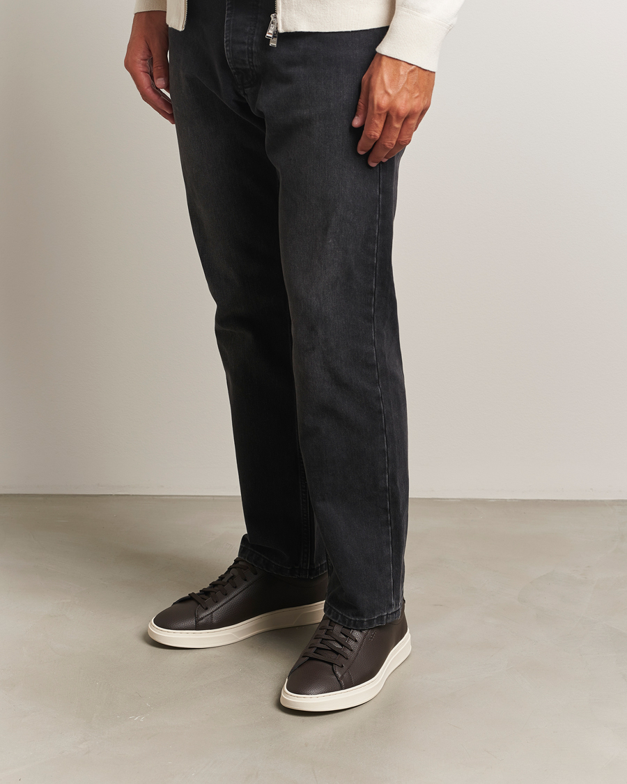 Hombres | BOSS BLACK Kieran Grained Leather Sneaker Dark Brown | BOSS BLACK | Kieran Grained Leather Sneaker Dark Brown