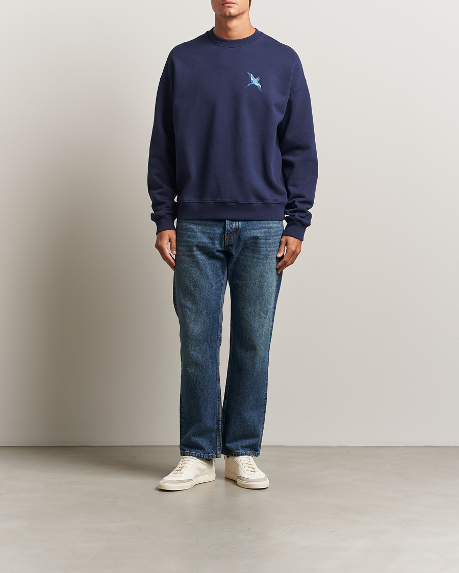 Hombres | Jerséis y prendas de punto | Axel Arigato | Micro Bee Bird Sweatshirt Navy