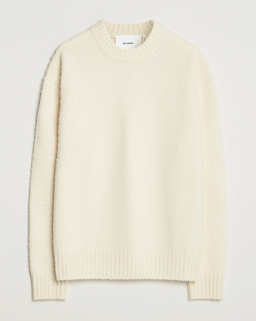 Hombres | Jerséis y prendas de punto | Axel Arigato | Miles Bouclé Knitted Sweater Off White