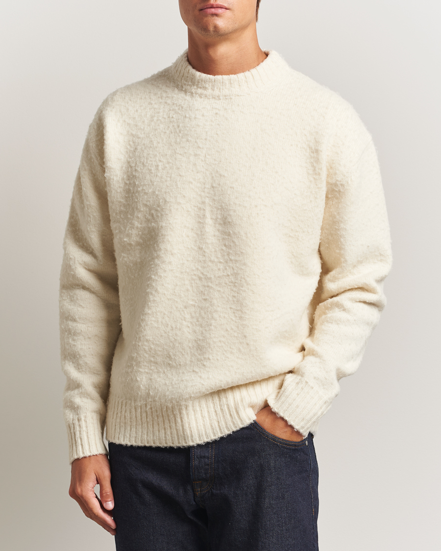 Hombres | Jerséis y prendas de punto | Axel Arigato | Miles Bouclé Knitted Sweater Off White