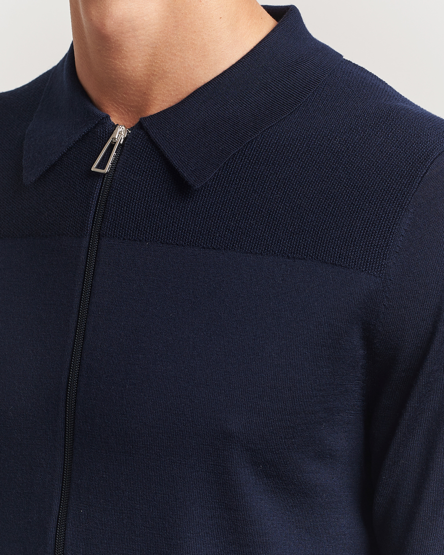 Hombres | Jerséis y prendas de punto | PS Paul Smith | Merino Knitted Full Zip Navy