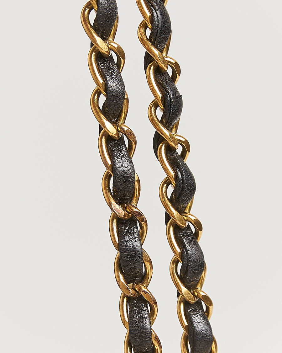 Hombres | Chanel Pre-Owned Classic Double Flap Medium Lambskin Black | Chanel Pre-Owned | Classic Double Flap Medium Lambskin Black