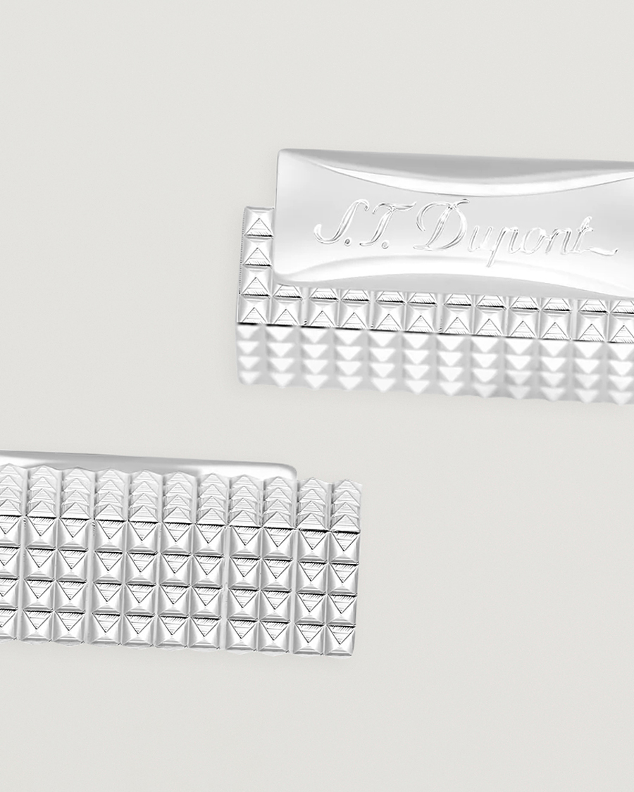 Hombres | Gemelos | S.T. Dupont | Cufflink Rectangle Diamond Head Silver