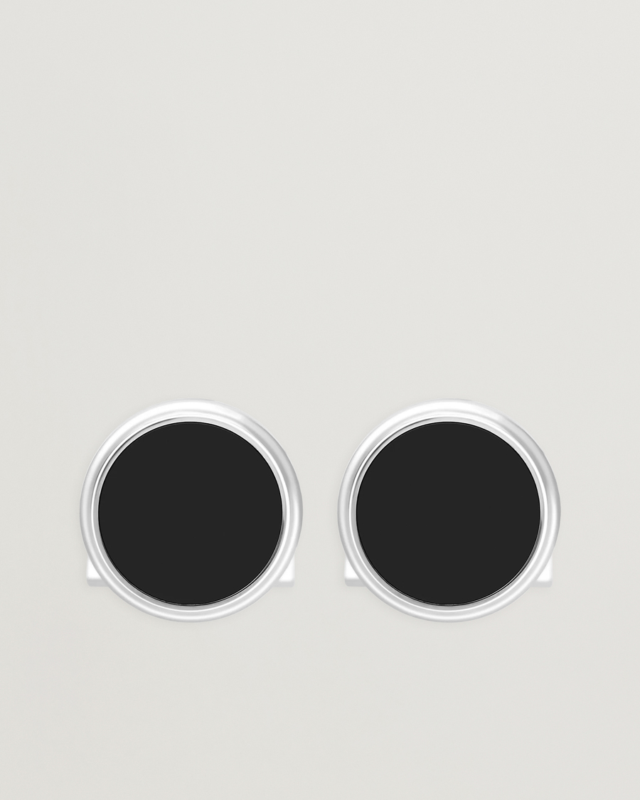 Hombres | Gemelos | S.T. Dupont | Cufflink Round Black/Pall Silver