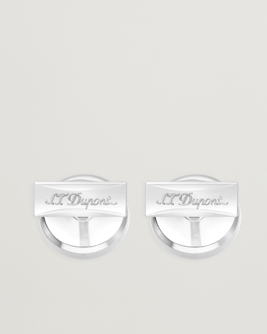 Hombres | Gemelos | S.T. Dupont | Cufflink Round Black/Pall Silver