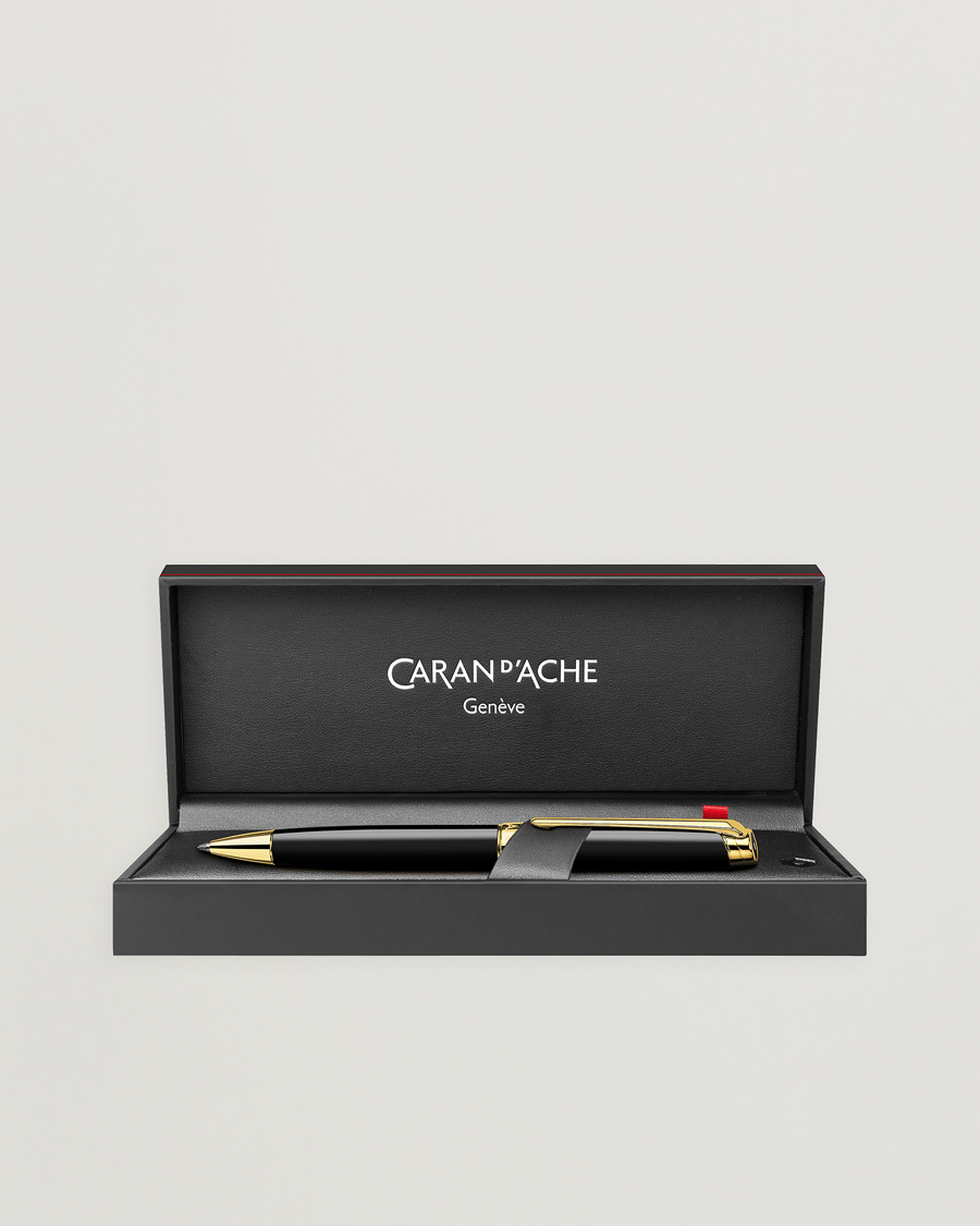 Hombres | Bolígrafos | Caran d'Ache | Caran d' Ache Léman Ballpoint Pen Ebony Black/Gold Plated