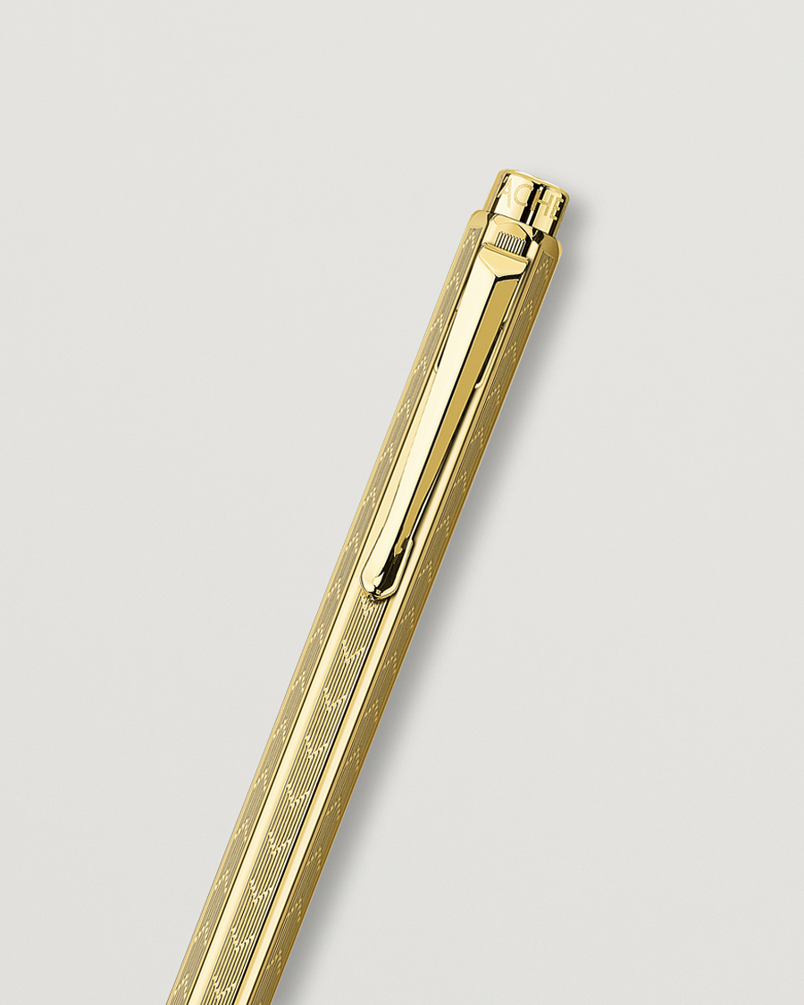 Hombres | Bolígrafos | Caran d'Ache | Caran d' Ache Ecridor Chevron Ballpoint Pen Gilded