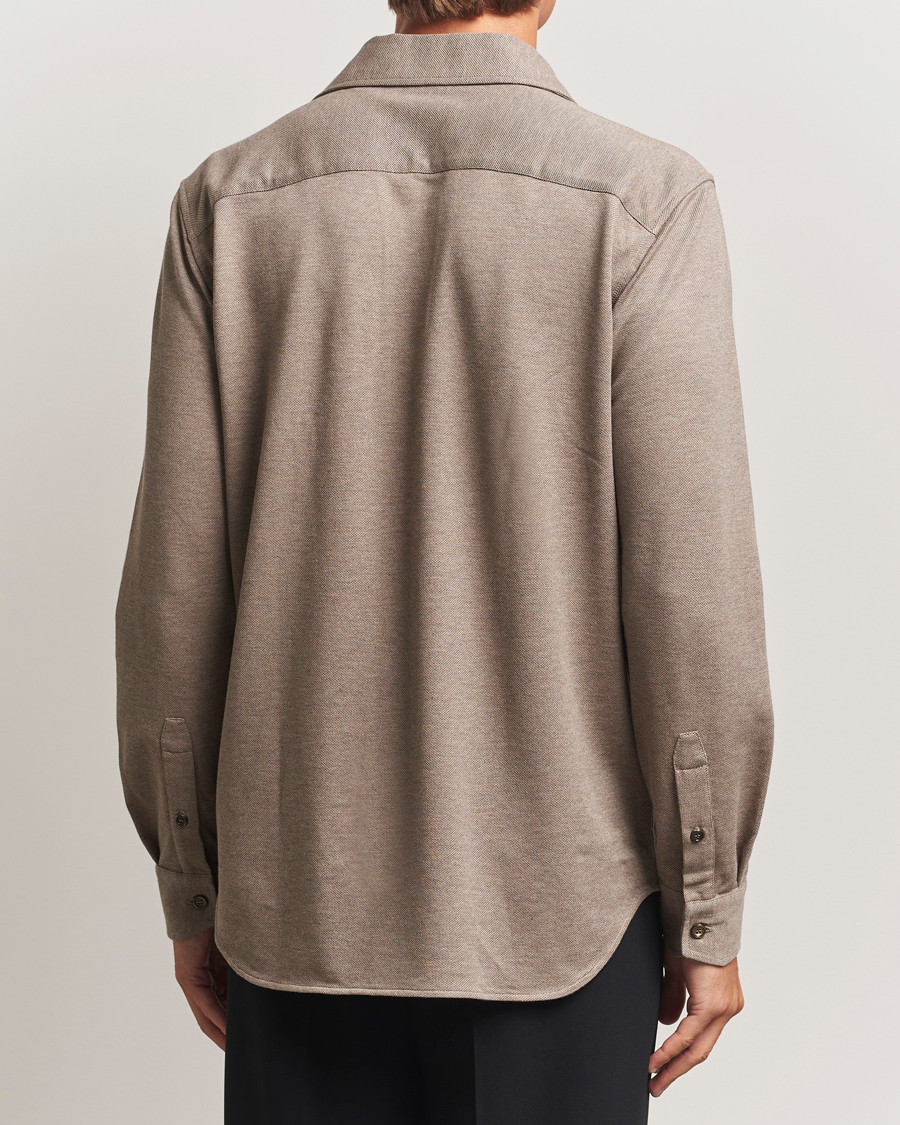 Hombres | Camisas | Brioni | Cotton Piquet Shirt Beige