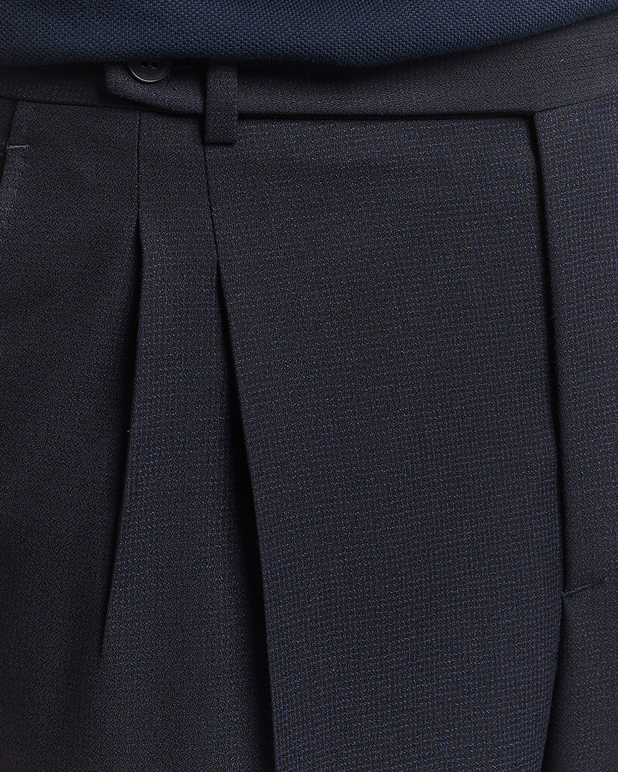 Hombres | Pantalones | Brioni | Capri Wool Trousers Navy