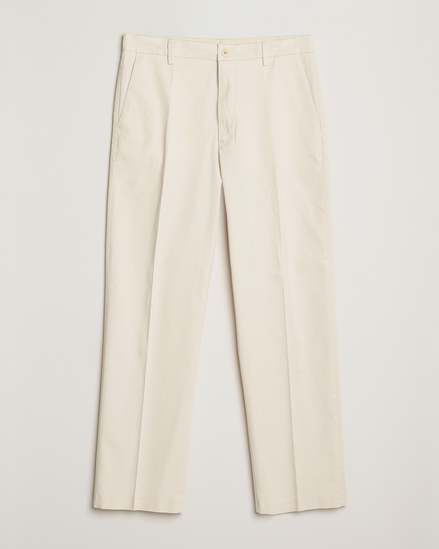 Hombres | Pantalones | NN07 | Paw Relaxed Fit Pleated Chinos Ivory