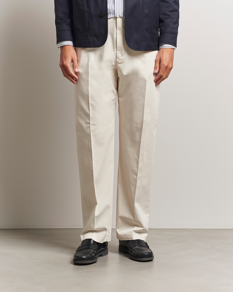 Hombres | Pantalones | NN07 | Paw Relaxed Fit Pleated Chinos Ivory