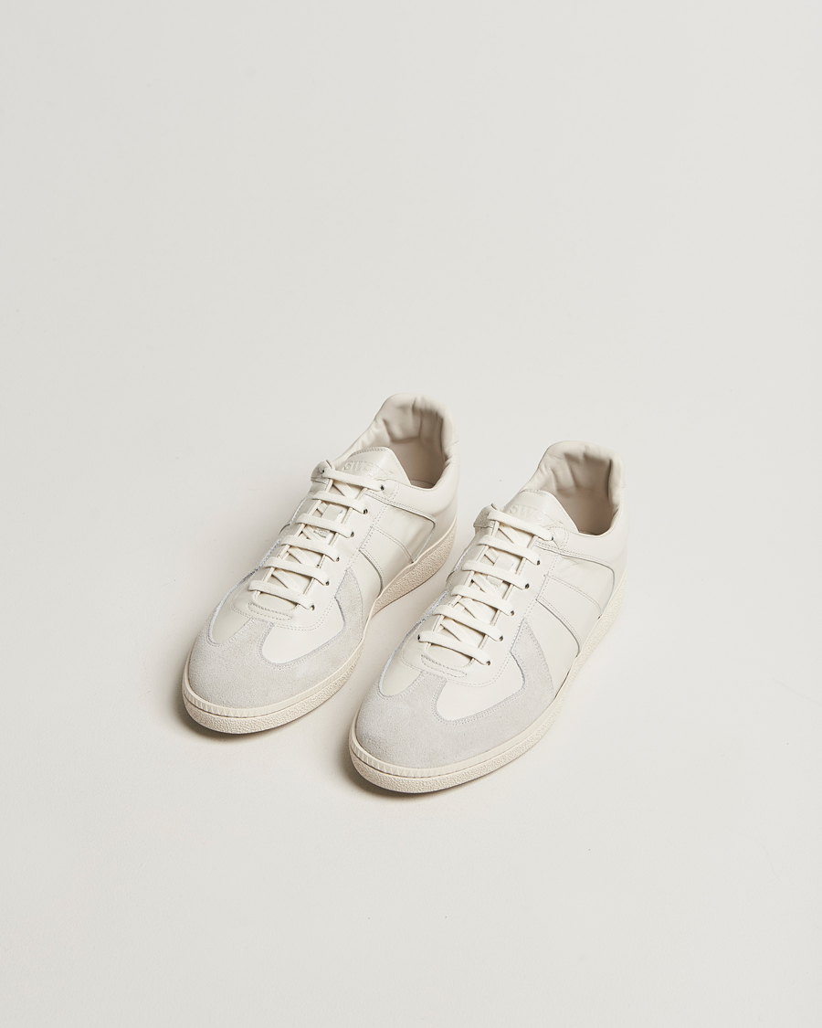 Hombres | Zapatillas | Sweyd | Nappa/Suede Army Trainer White