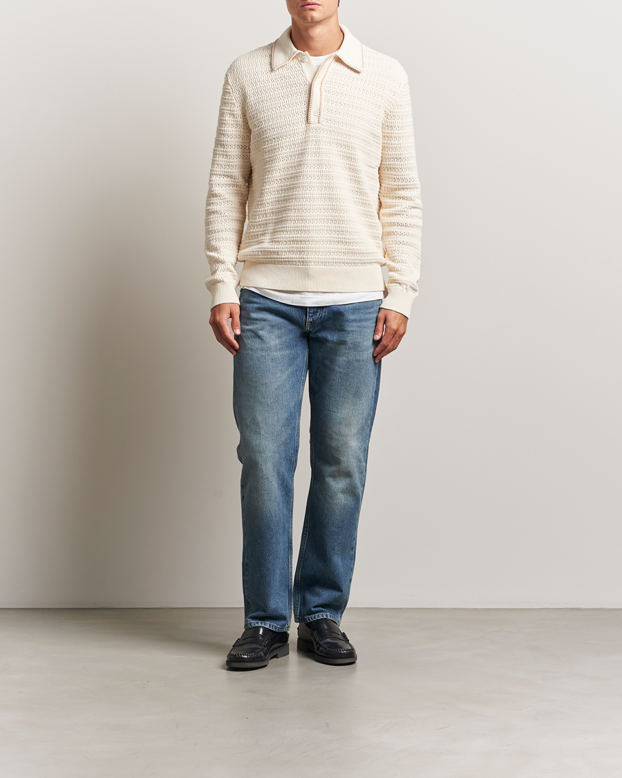 Hombres | Jerséis y prendas de punto | NN07 | Josh Knitted Polo Ivory