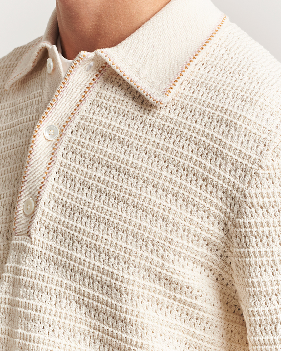 Hombres | Jerséis y prendas de punto | NN07 | Josh Knitted Polo Ivory