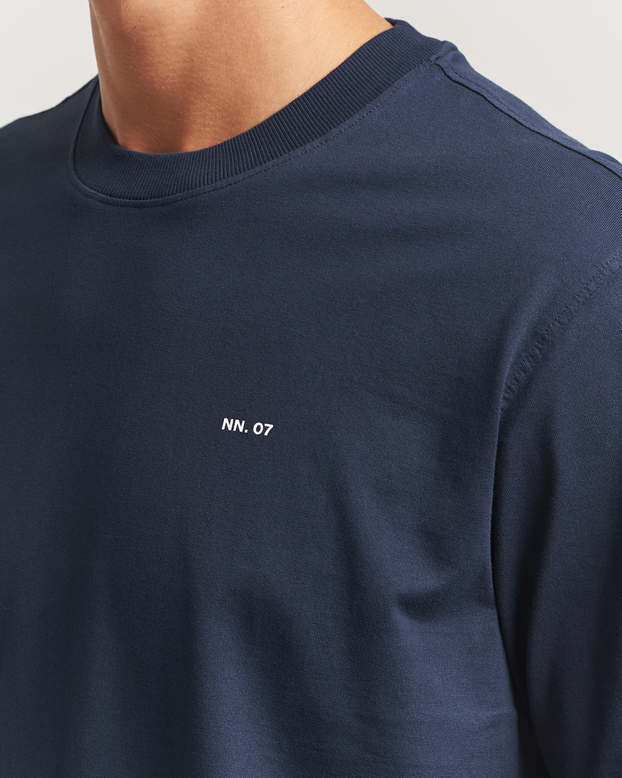 Hombres | Camisetas | NN07 | Abel Logo Crew Neck T-Shirt Navy