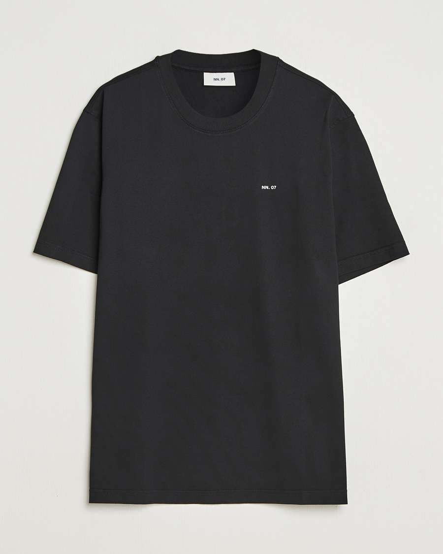Hombres | Camisetas | NN07 | Abel Logo Crew Neck T-Shirt Black
