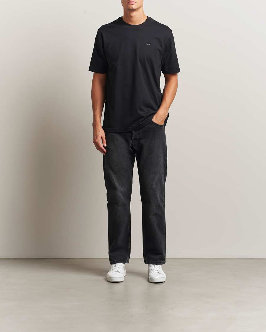 Hombres | Camisetas | NN07 | Abel Logo Crew Neck T-Shirt Black