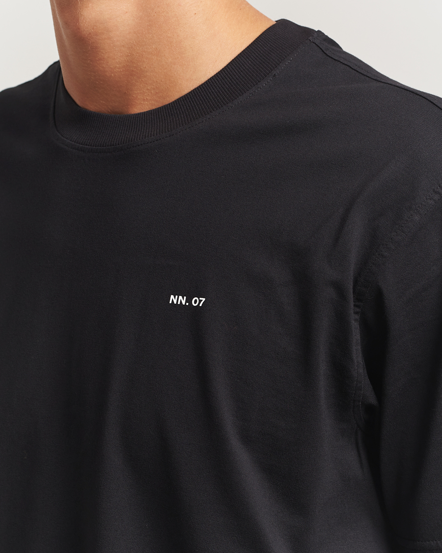 Hombres | Camisetas | NN07 | Abel Logo Crew Neck T-Shirt Black