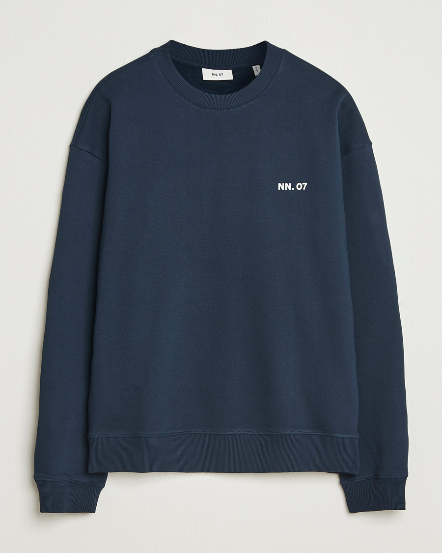 Hombres | Jerséis y prendas de punto | NN07 | Dagon Crew Neck Sweatshirt Navy