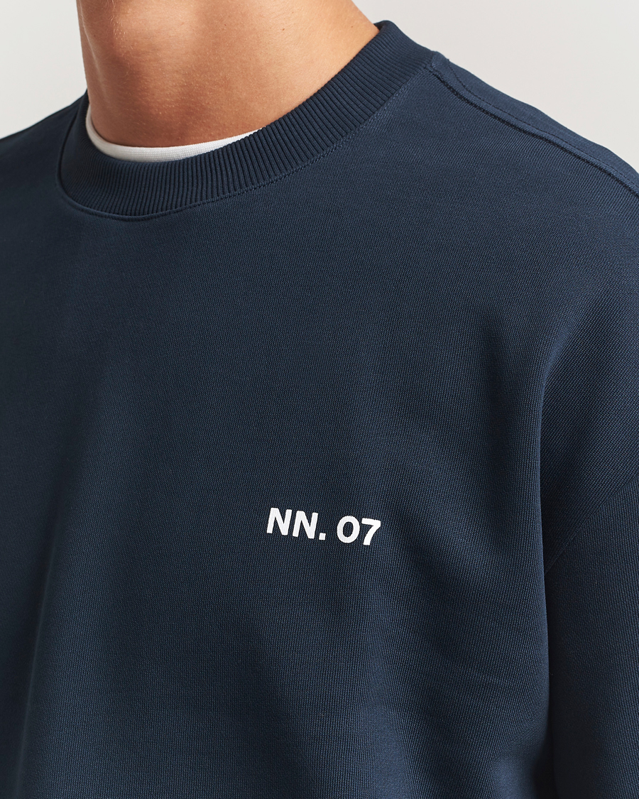 Hombres | Jerséis y prendas de punto | NN07 | Dagon Crew Neck Sweatshirt Navy