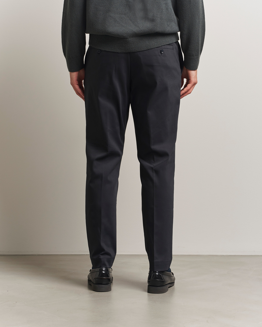 Hombres | Pantalones | NN07 | Baker Cotton Drawstring Trousers Navy