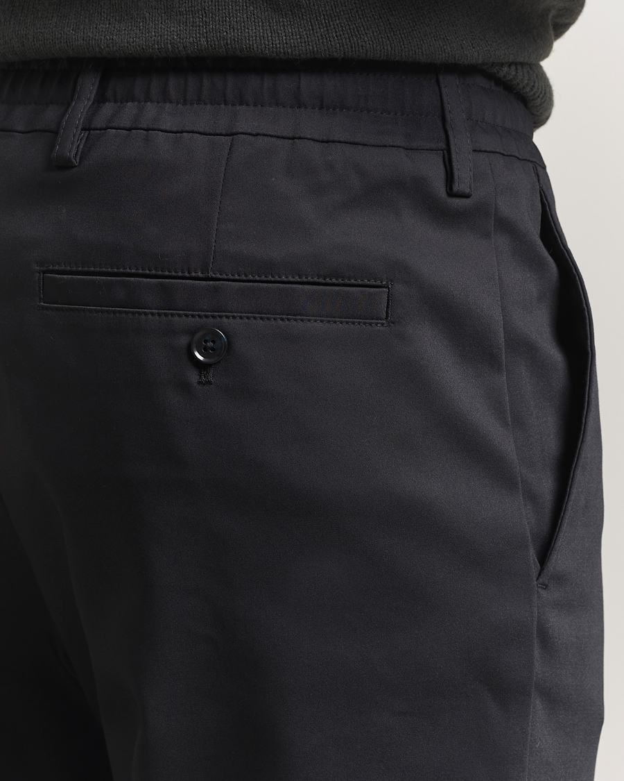 Hombres | Pantalones | NN07 | Baker Cotton Drawstring Trousers Navy