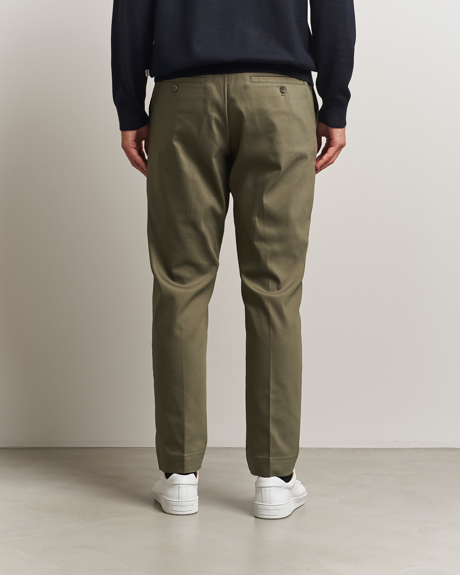 Hombres | Pantalones | NN07 | Baker Cotton Drawstring Trousers Capers Green