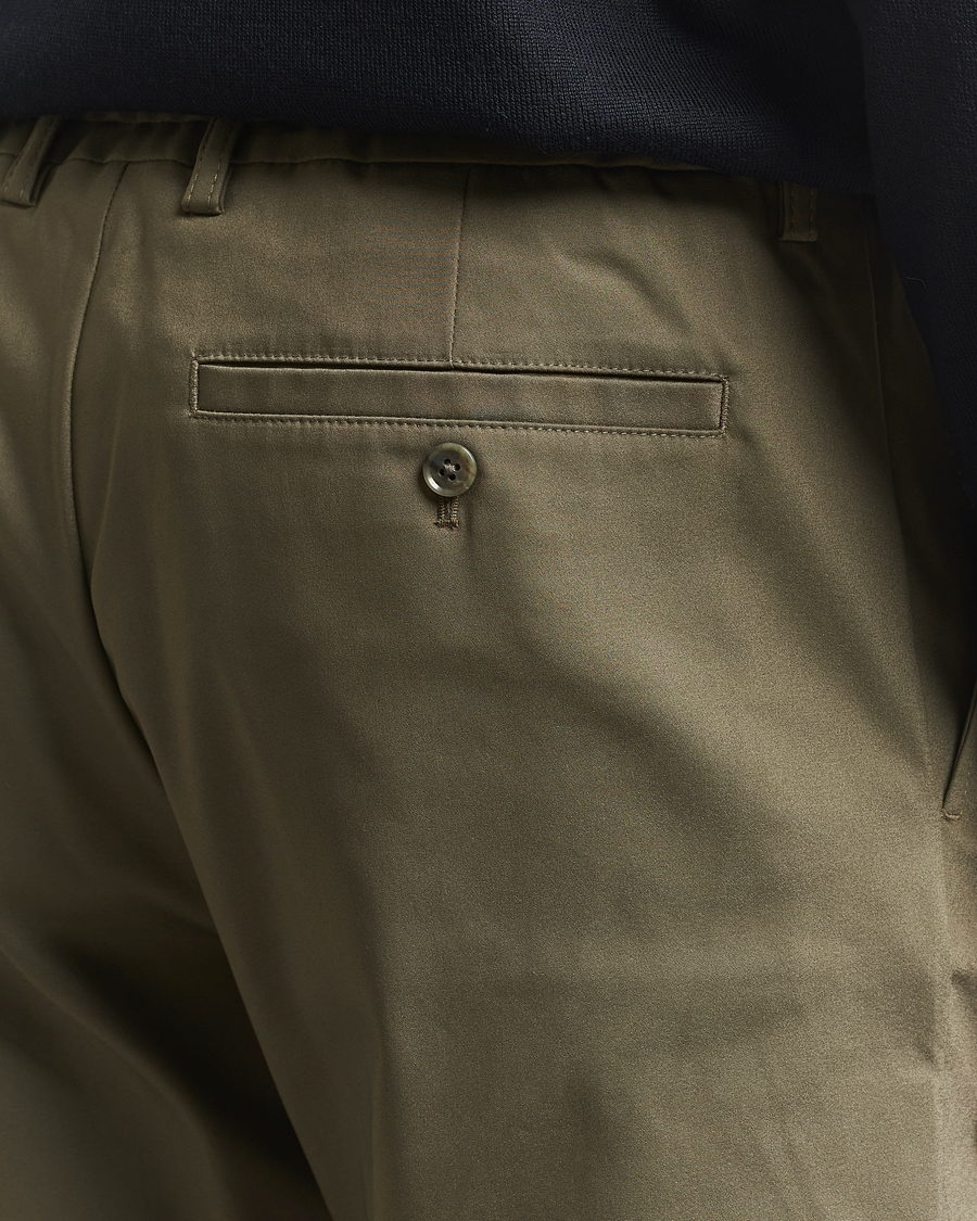 Hombres | Pantalones | NN07 | Baker Cotton Drawstring Trousers Capers Green