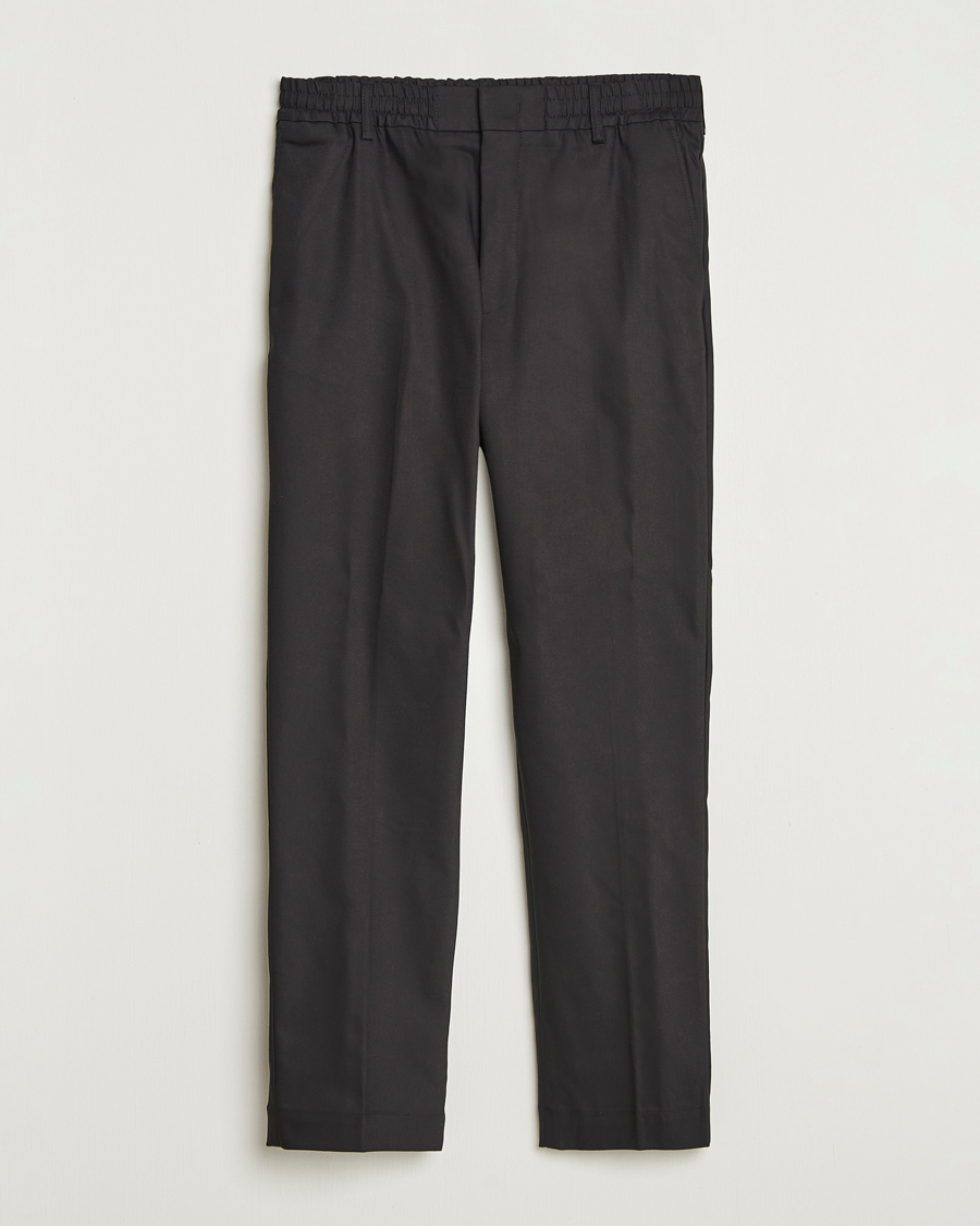Hombres | Pantalones | NN07 | Baker Cotton Drawstring Trousers Black