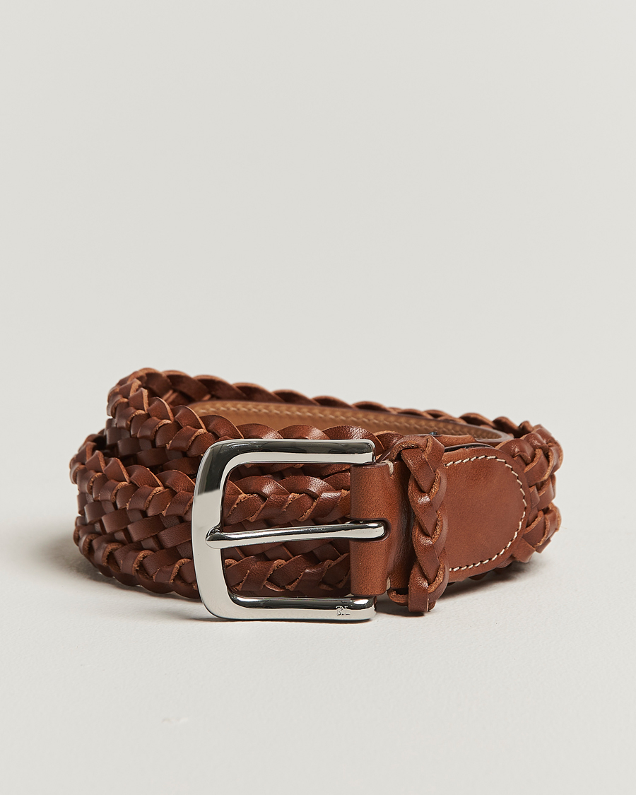 Hombres | Cinturones | Ralph Lauren Purple Label | Braided Belt Dark Brown