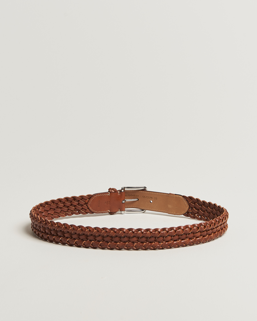 Hombres | Cinturones | Ralph Lauren Purple Label | Braided Belt Dark Brown