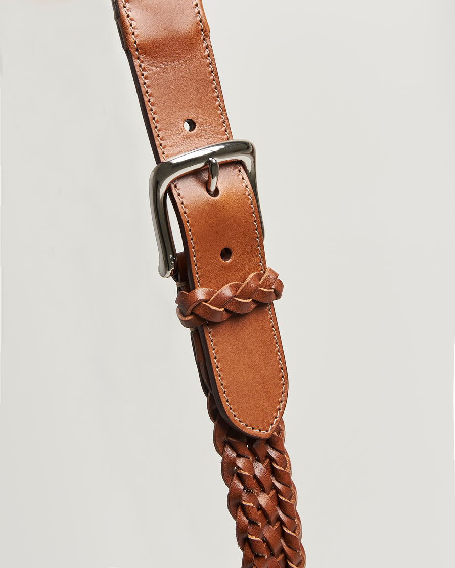 Hombres | Cinturones | Ralph Lauren Purple Label | Braided Belt Dark Brown