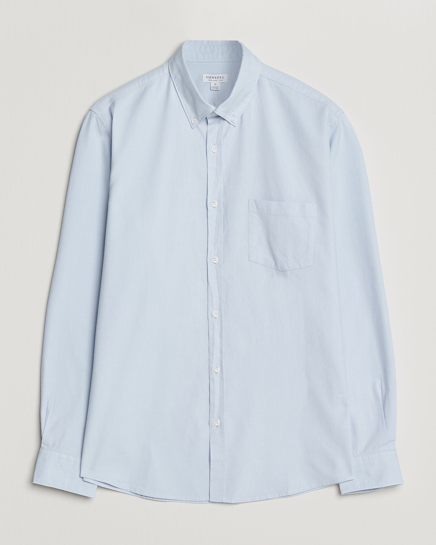 Hombres | Camisas | Sunspel | Oxford Button Down Shirt Light Blue
