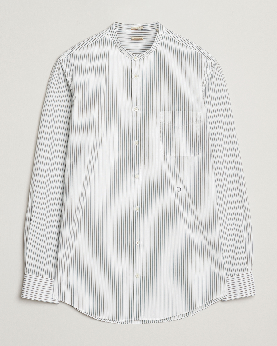 Hombres | Camisas | Massimo Alba | Noto Guru Collar Shirt White/Green