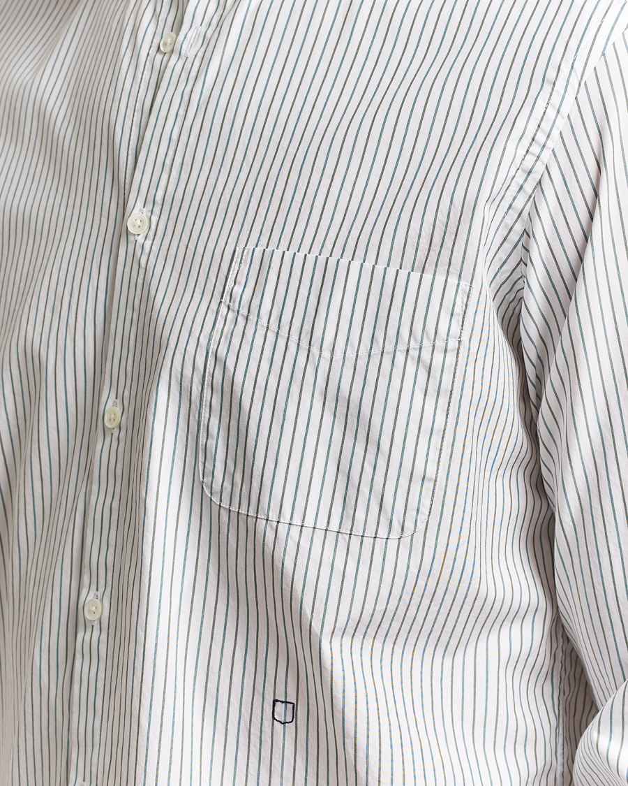 Hombres | Camisas | Massimo Alba | Noto Guru Collar Shirt White/Green