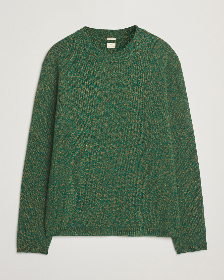 Hombres | Jerséis y prendas de punto | Massimo Alba | Wool Mouline Sweater Green