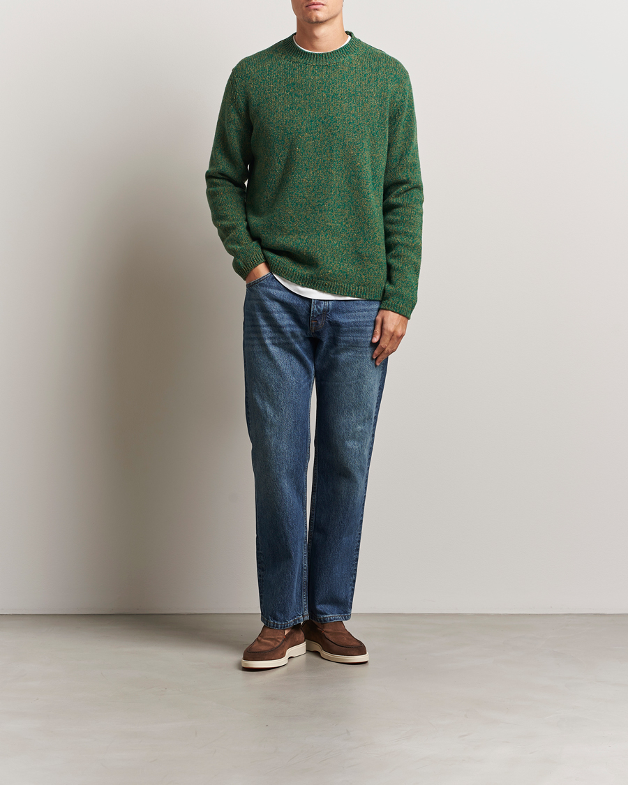 Hombres | Jerséis y prendas de punto | Massimo Alba | Wool Mouline Sweater Green