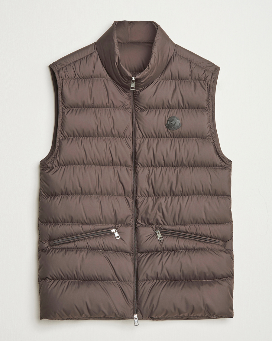 Hombres | Abrigos y chaquetas | Moncler | Treompan Down Vest Brown
