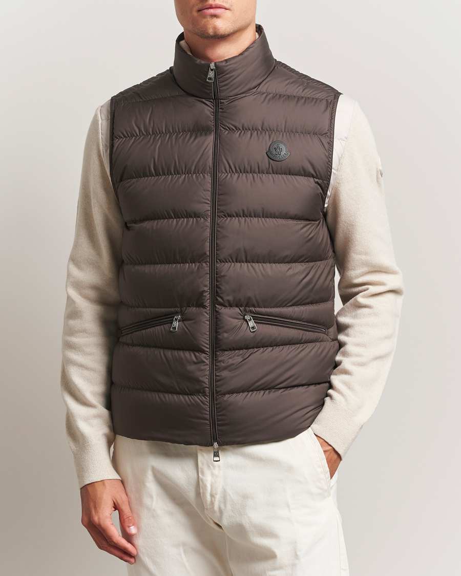 Hombres | Abrigos y chaquetas | Moncler | Treompan Down Vest Brown