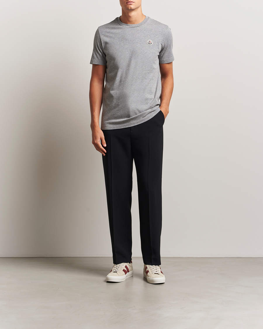 Hombres | Camisetas | Moncler | 3-Pack Logo T-Shirt Grey/White/Black