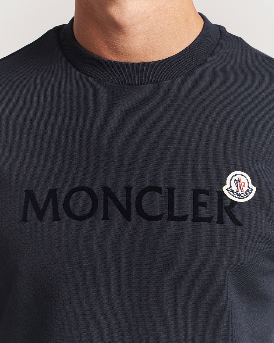 Hombres | Jerséis y prendas de punto | Moncler | Lettering Logo Sweatshirt Navy